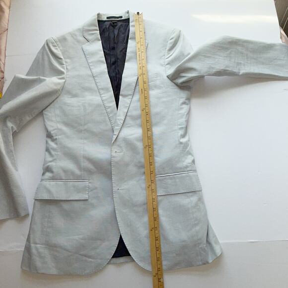 J.Crew Ludlow 36R J.Crew Ludlow Blazer Suit Jacket Mens Italian Cotton Tessuti - Picture 15 of 16